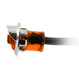 3/4 Mini LED Light with Chrome Bezel with Visor Amber/Amber