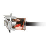 3/4 Mini LED Light with Chrome Bezel with Visor White/Clear