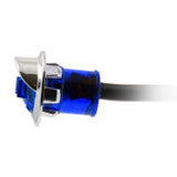 3/4 Mini LED Light with Chrome Bezel with Visor Blue