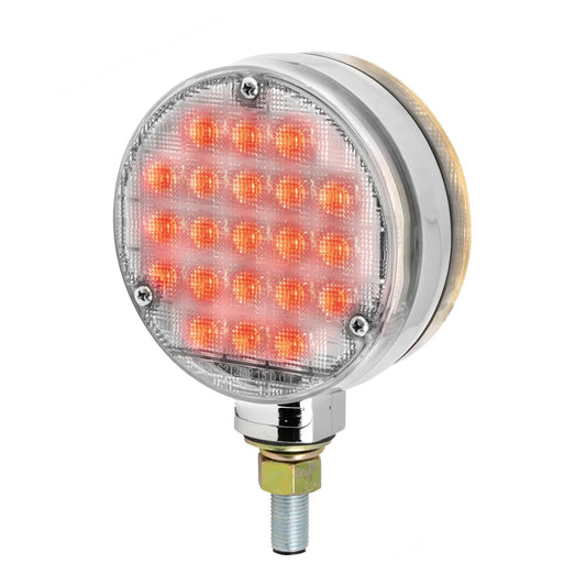 4″ Double Face Smart Dynamic 21 LED Pedestal Light Driver Side