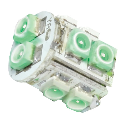 194/168 TOWER STYLE 10 LED LIGHT BULB - Green