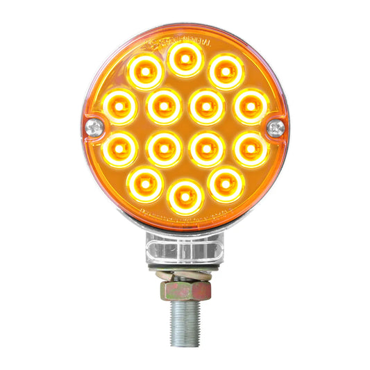 3" Pearl Double Face Amber Amber LED Pedestal Light