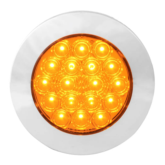4″ Fleet Flange Mount 18 LED Light With Chrome Twist & Lock Bezel