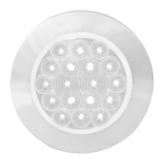 4″ Fleet Flange Mount 18 LED Light With Chrome Twist & Lock Bezel