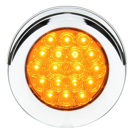 4″ Fleet Flange Mount 18 LED Light With Chrome Twist & Lock Bezel
