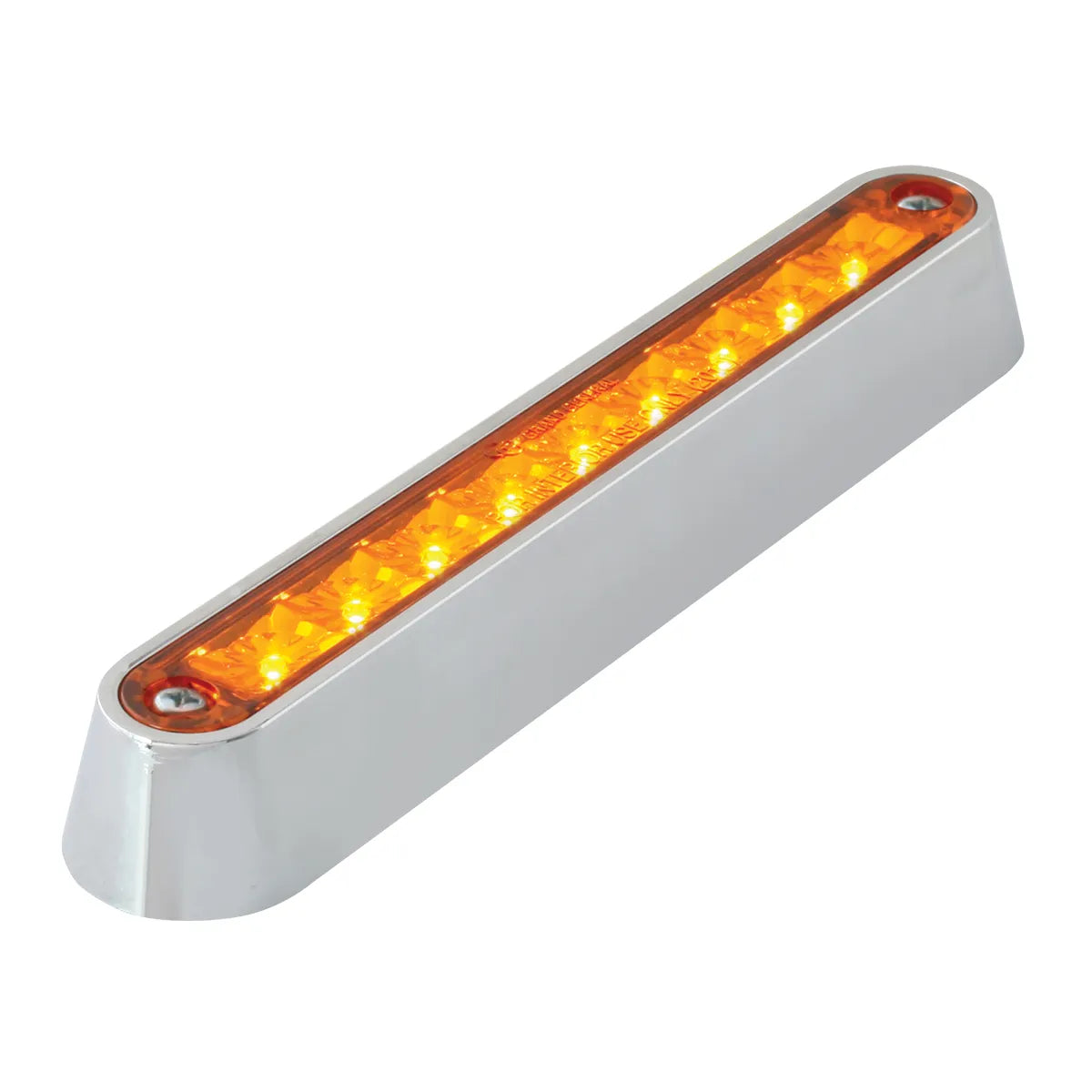6.5" Dual Function LED Light Bar With Chrome Plastic Base For Surface Mount