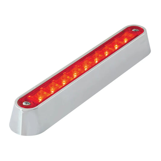 6.5" Dual Function LED Light Bar With Chrome Plastic Base for Surface Mount