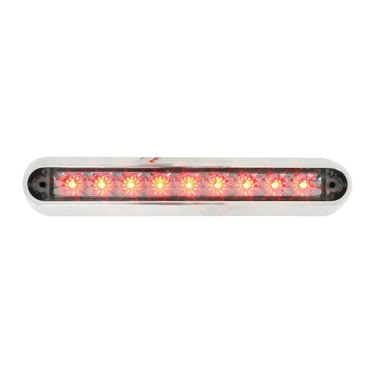 6.5" Dual Function LED Light Bar With Chrome Plastic Base for Surface Mount