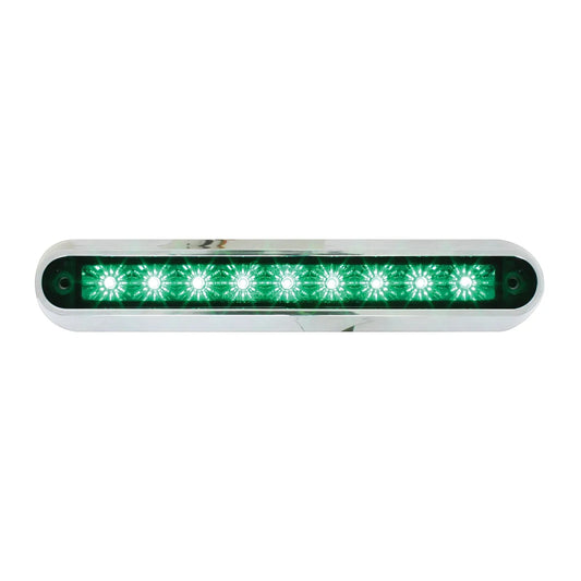 6.5" Dual Function LED Light Bar With Chrome Plastic Base for Surface Mount