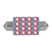 211-2 Dome Type 16 LED Light Bulb  Red