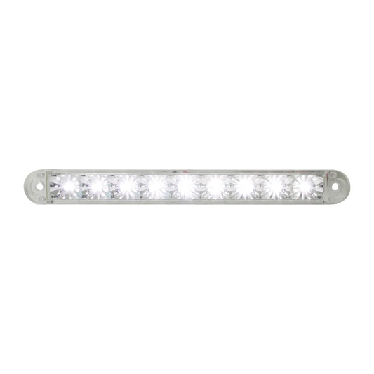 6.5" Dual Function LED Light Bar With Chrome Plastic Base for Surface Mount