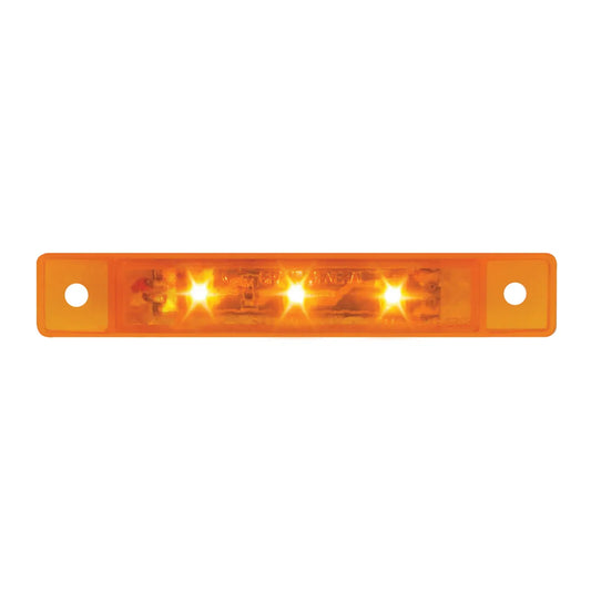 3 1/2″ Ultra Thin LED Marker & Clearance Light  Without Bezel Amber LED Amber Lens