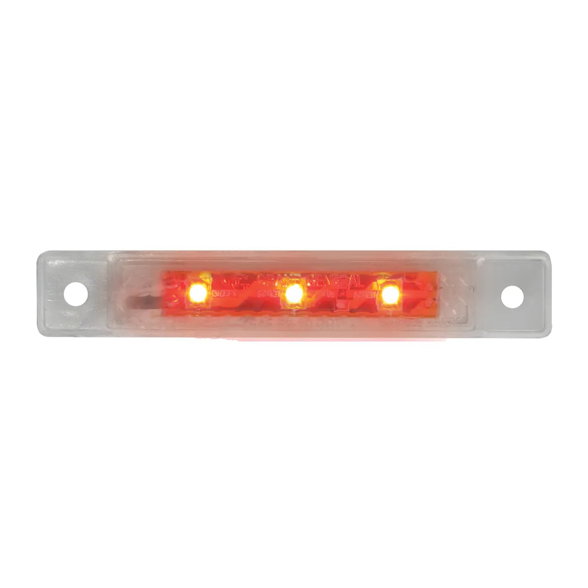 3.5″ ULTRA THIN LED MARKER/CLEARANCE LIGHT with Chrome Plastic Bezel Red LED/Clear Lens