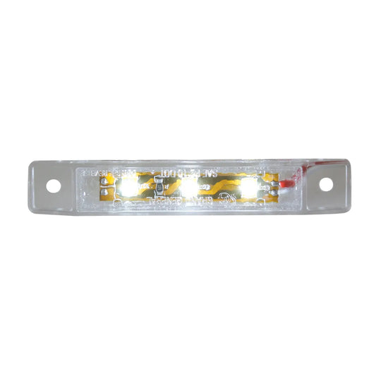 3.5″ ULTRA THIN LED Interior/Decorative with Chrome Plastic Bezel White LED/Clear Lens