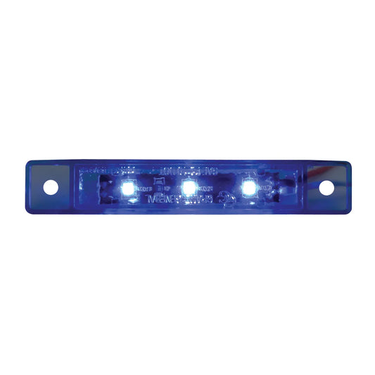 3.5″ ULTRA THIN LED INTERIOR/DECORATIVE LIGHT with Chrome Plastic Bezel Blue LED/Blue Lens