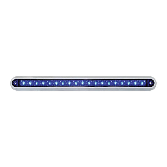 12″ Dual Function 18LED Turn/Marker & Clearance Light Bar-Blue/Blue