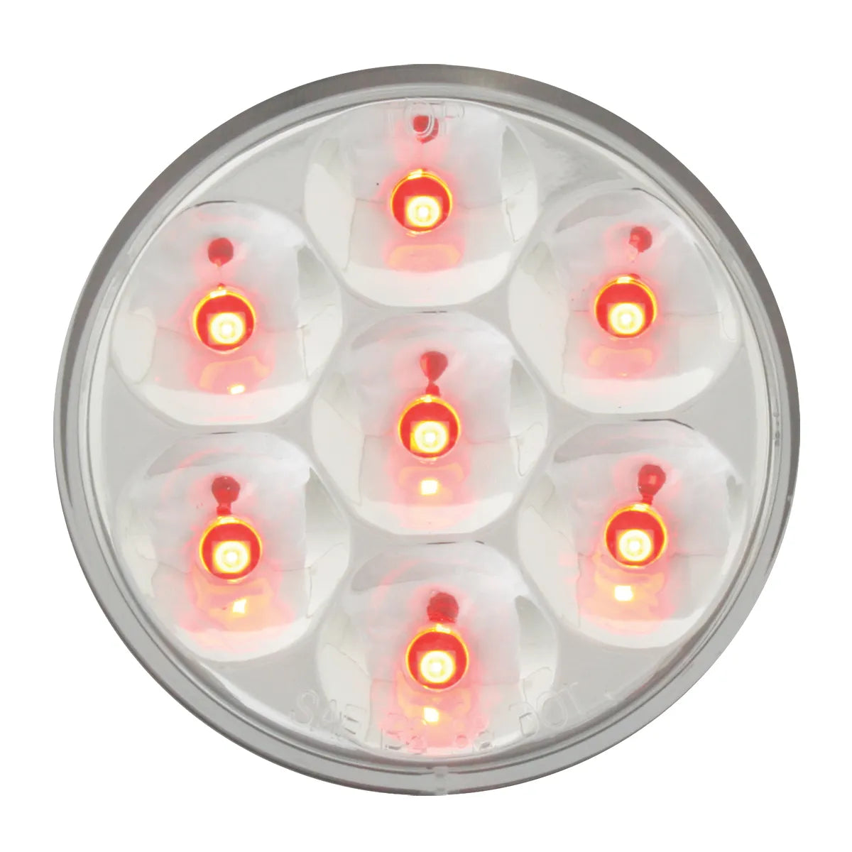 2″ PEARL LED MARKER LIGHT - Red/Clear