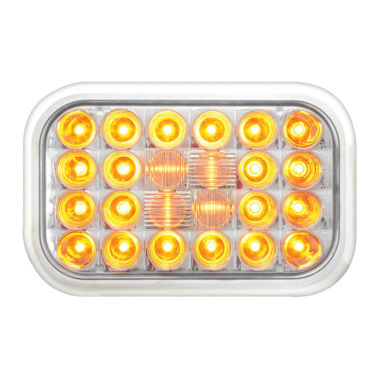 RECTANGULAR PEARL LED LIGHT AMBER/CLEAR