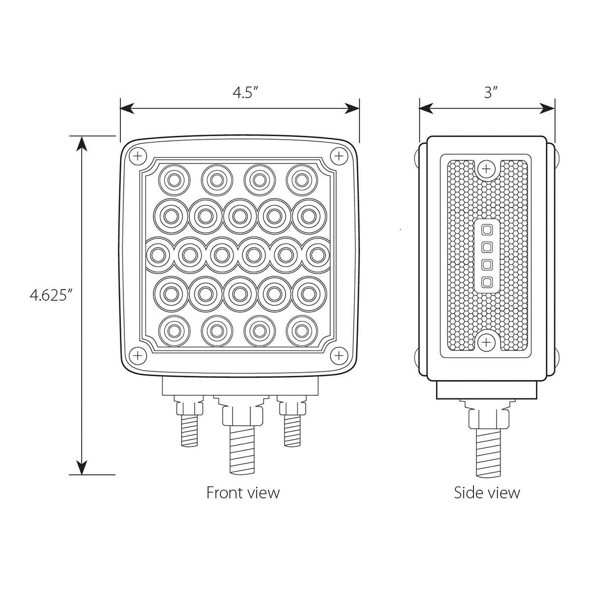 Pearl Series Square Double Face LED Light