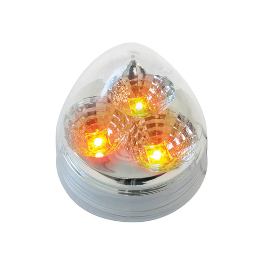 2 1/2″ Spyder Beehive 3 LED Light Amber Clear