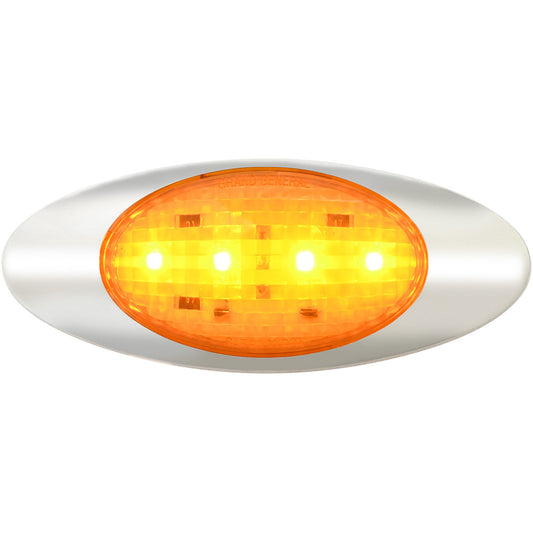 Small Clear / Amber Oval LED Light