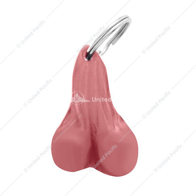 Hot Pink Bull Ball Keychain