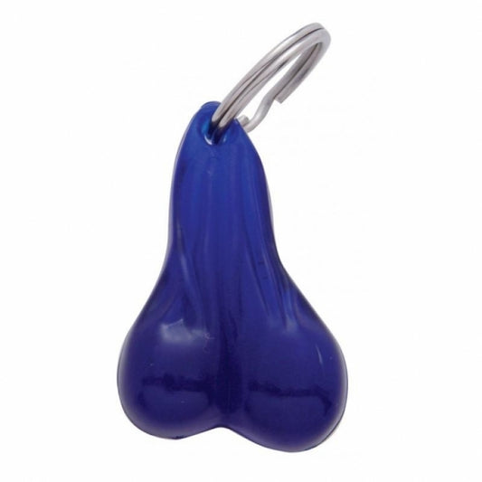 2-12" Small Plastic Low-Hanging Balls Keychain - Blue