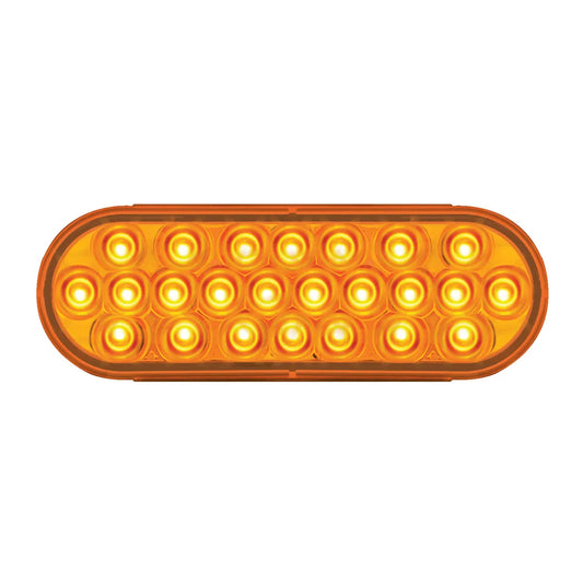 12/24 V Multi-Voltage Oval Pearl LED Light - Amber Amber