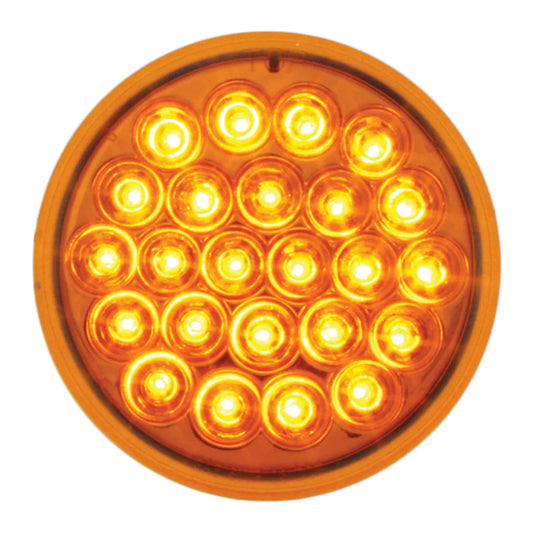 4″ Pearl 24 LED Light  with Black Rubber Grommet
