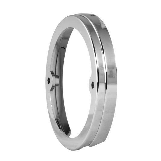 Chrome Plastic Bezel w/o Visor for 3" Round Pedestal Light