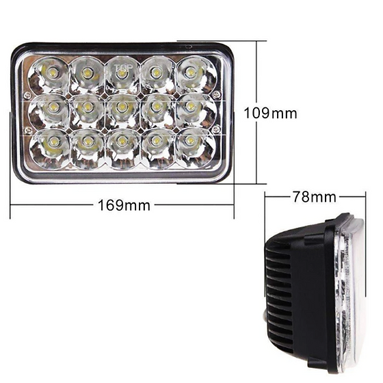 4"x6" Rectangular LED Headlight