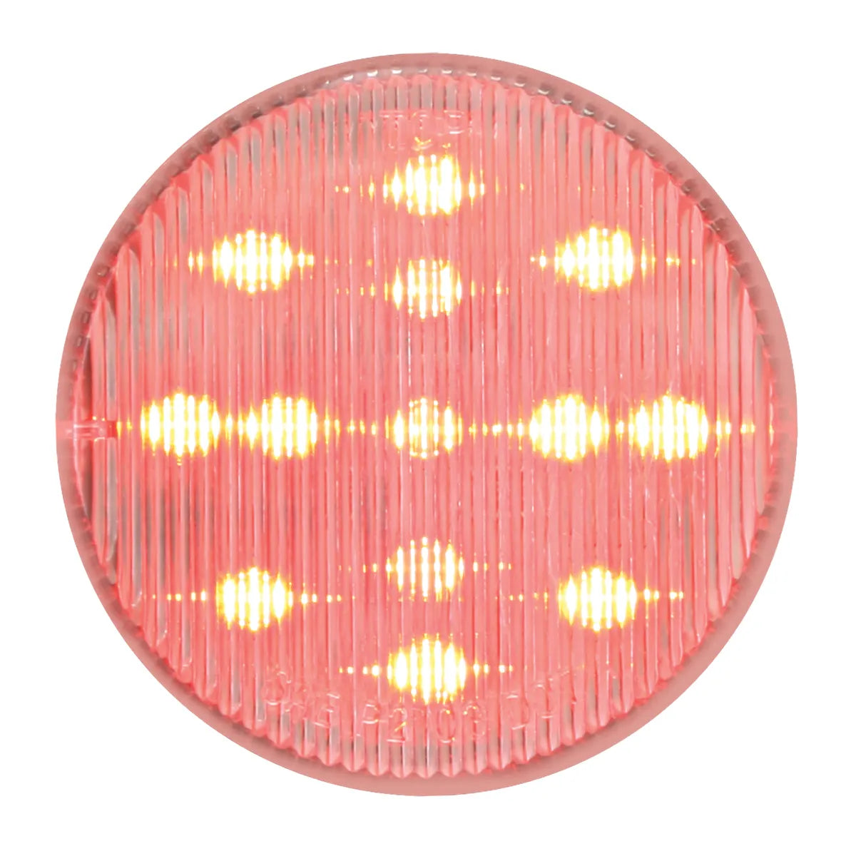 2-1/2″ Round Fleet Marker Light With Bezel - Red/Clear