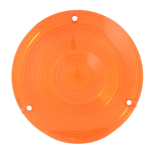 4" 3 Hole Flange Mount Light Lens Amber