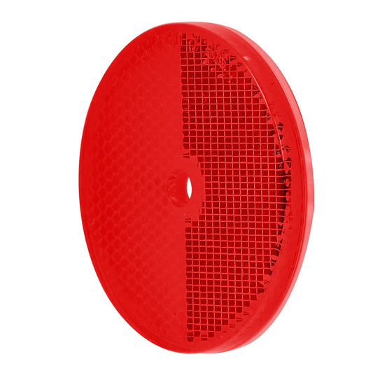 2 3/8″ Round Reflector With Center Mounting Hole  Red