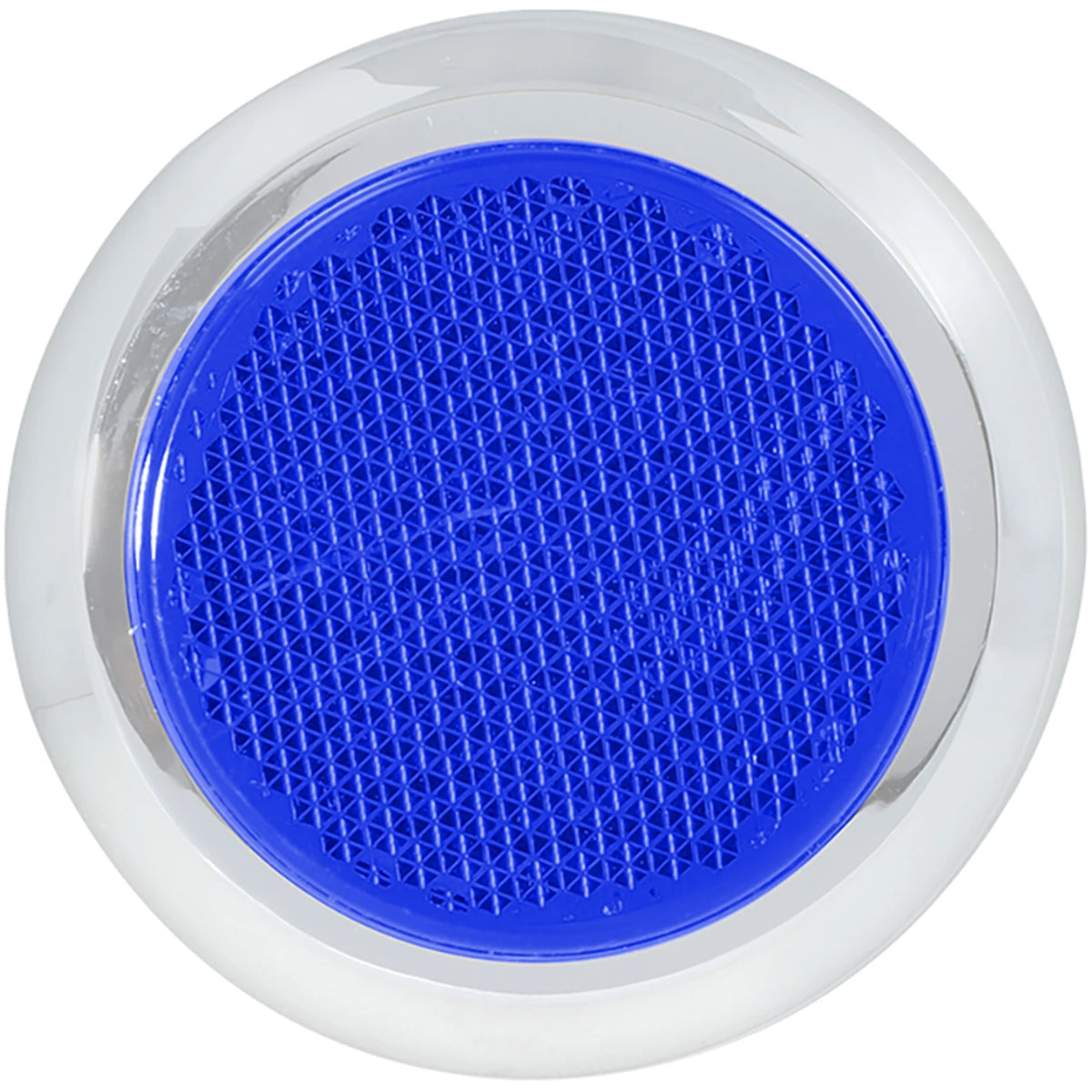 2 1/8″ Round Stick On Reflector  With Chrome Trim- Blue