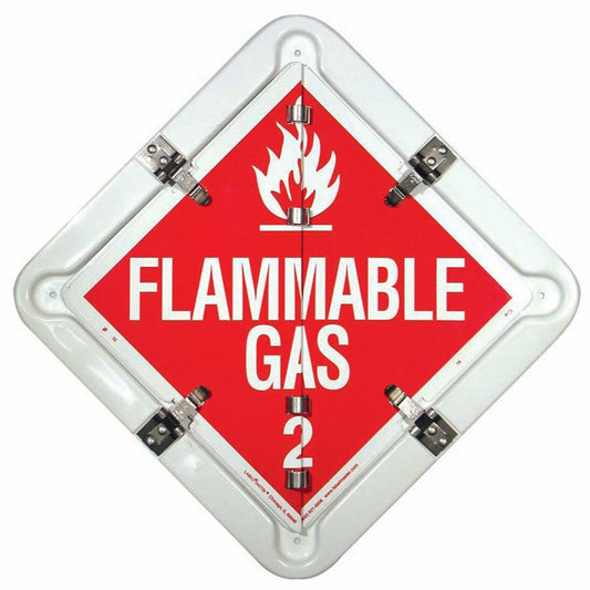 HAZ-MAT STANDARD 8 PLACARD - WHITE FRAME