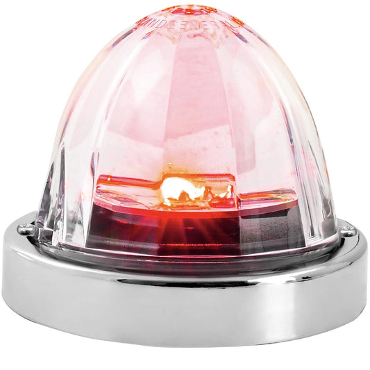 3.5" Red/Clear SUPER STAR 1LED Watermelon W/SS Bezel