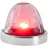 Red/Clear Super Star 1LED Watermelon Glass Light W/ SS Bezel