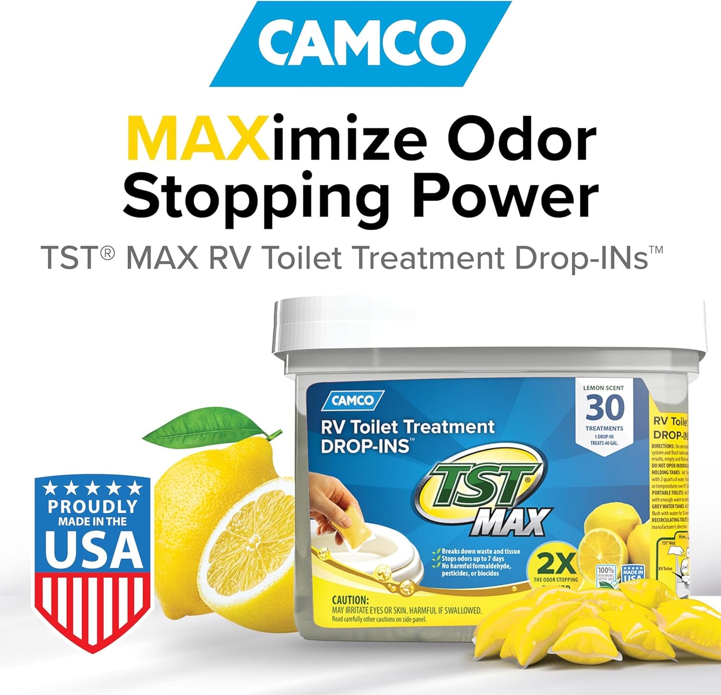 TST Max Lemon Drop-In Toilet Treatment - 30 Count