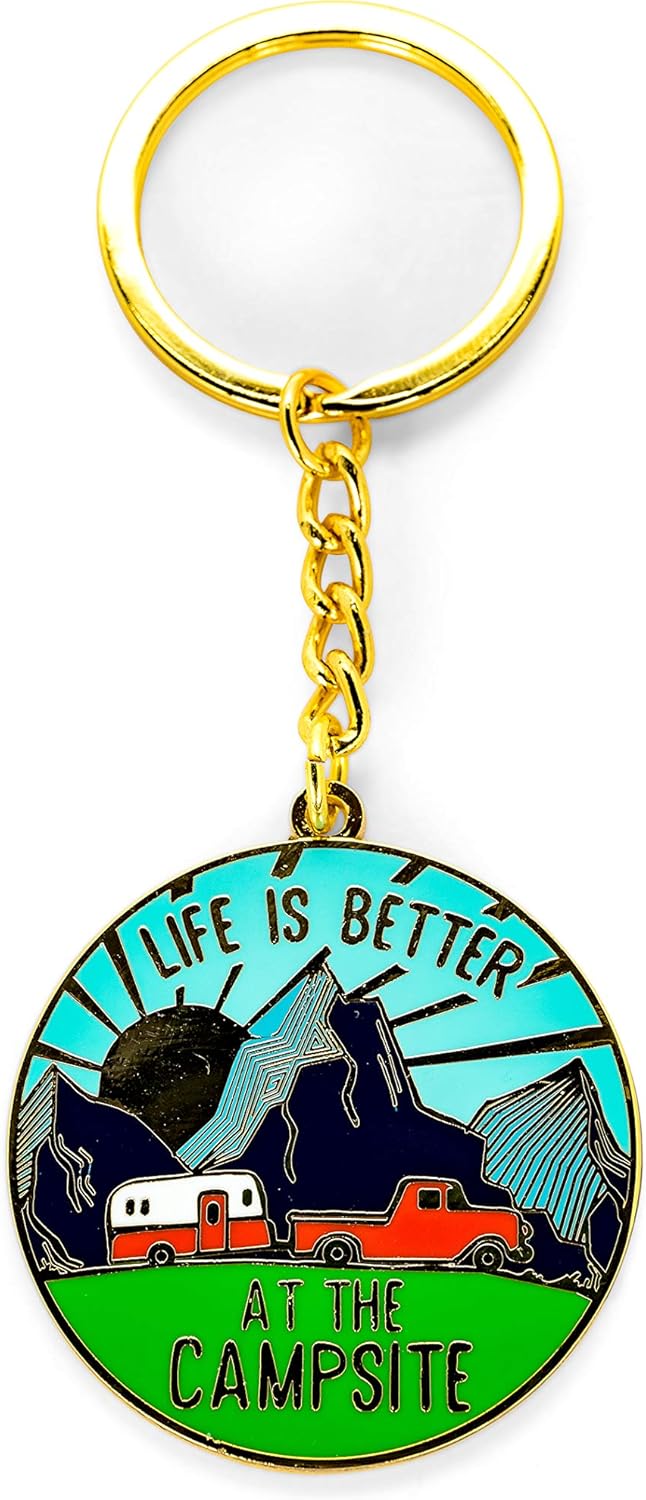 Life Is Better at the Camp Site Keychain - Sunrise