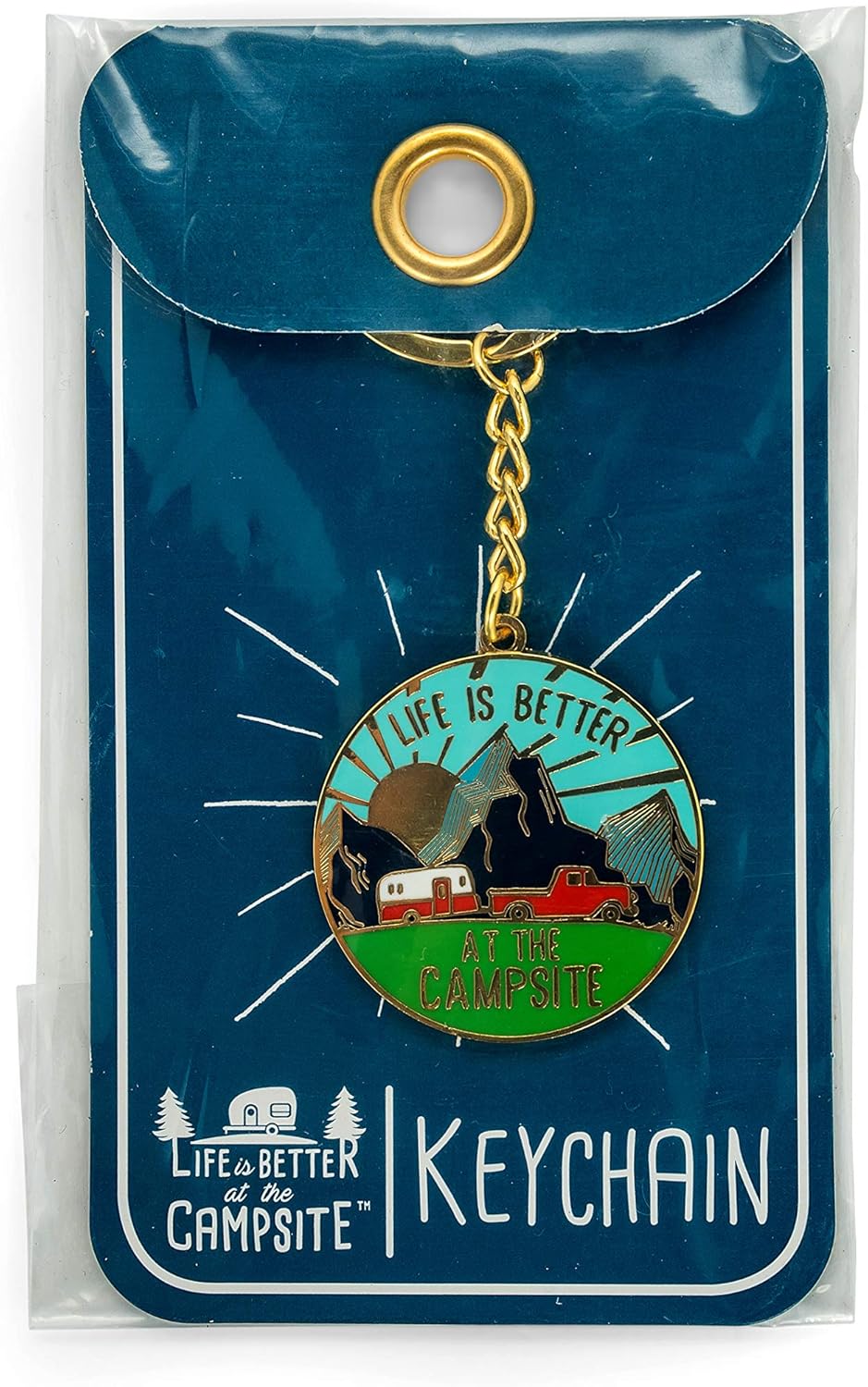 Life Is Better at the Camp Site Keychain - Sunrise