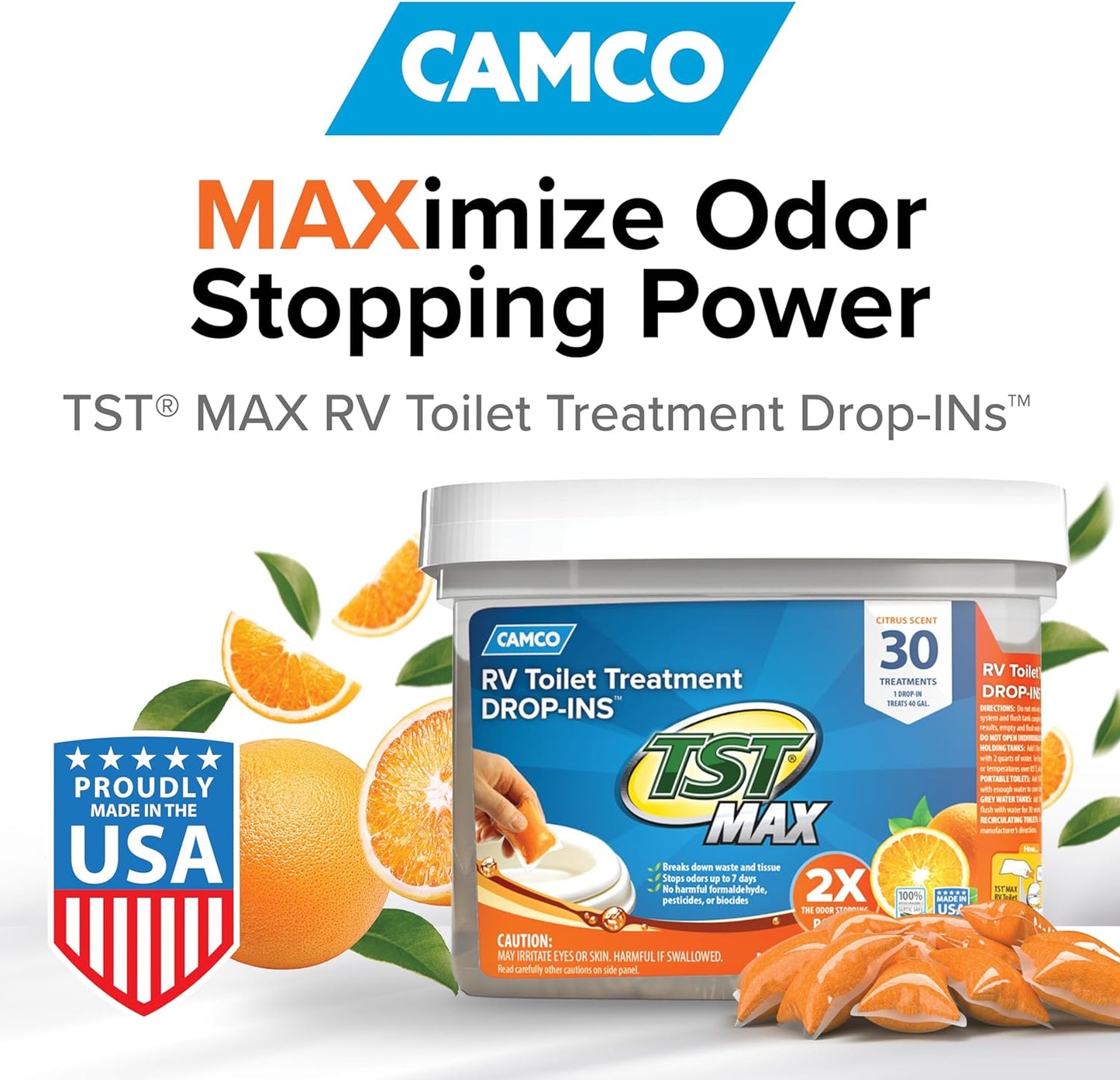 TST Max Orange Drop-In Toilet Treatment - 30 Count