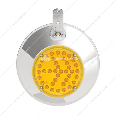 8-1/2" 430 Stainless Steel Convex Mirror with LED - Driver