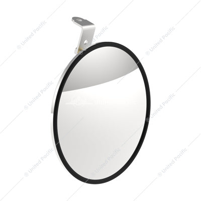 8-1/2" 430 Stainless Steel Convex Mirror with LED - Passenger Side