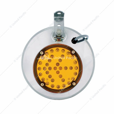 8-1/2" 430 Stainless Steel Convex Mirror with LED - Passenger Side