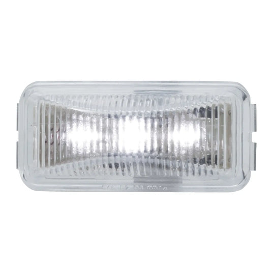SMALL RECTANGULAR LED MARKER LIGHT - white/clear