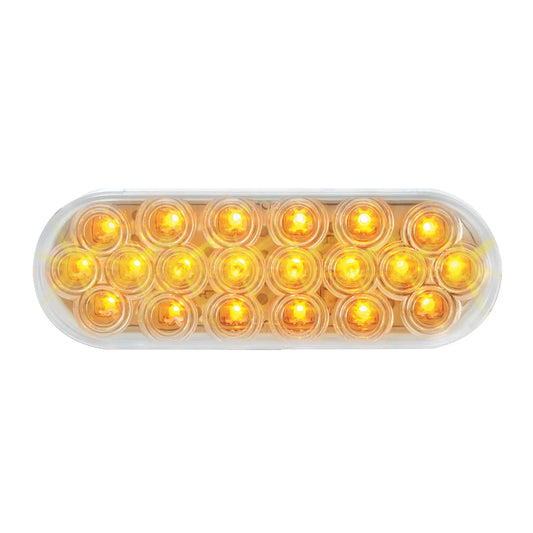 Oval Fleet Light 20 LED Amber/Clear