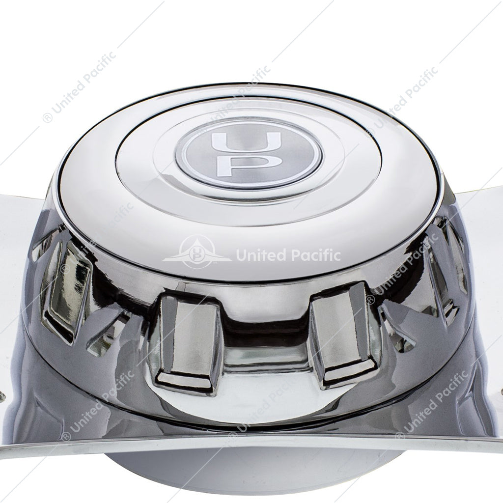 18" Chrome 2 Spoke Steering Wheel With Hub & Horn Button Kit