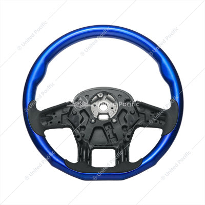 18" YourGrip Wood Indigo Blue Candy Color Steering Wheel