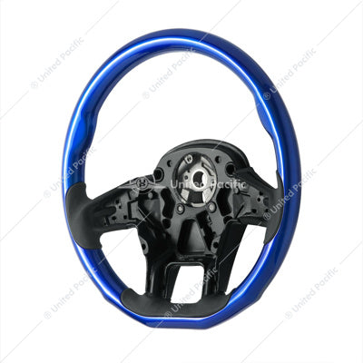 18" YourGrip Wood Indigo Blue Candy Color Steering Wheel